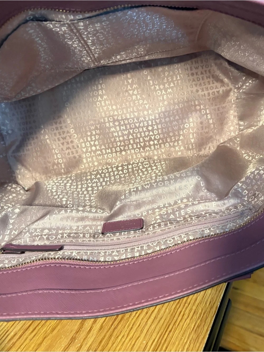 kate spade Mauve Plum Saffiano Leather Tote
